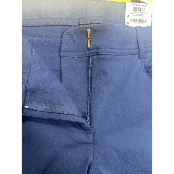 NWT JM Collection Straight Leg Pants Navy Blue Size 14S - Picture 7 of 7